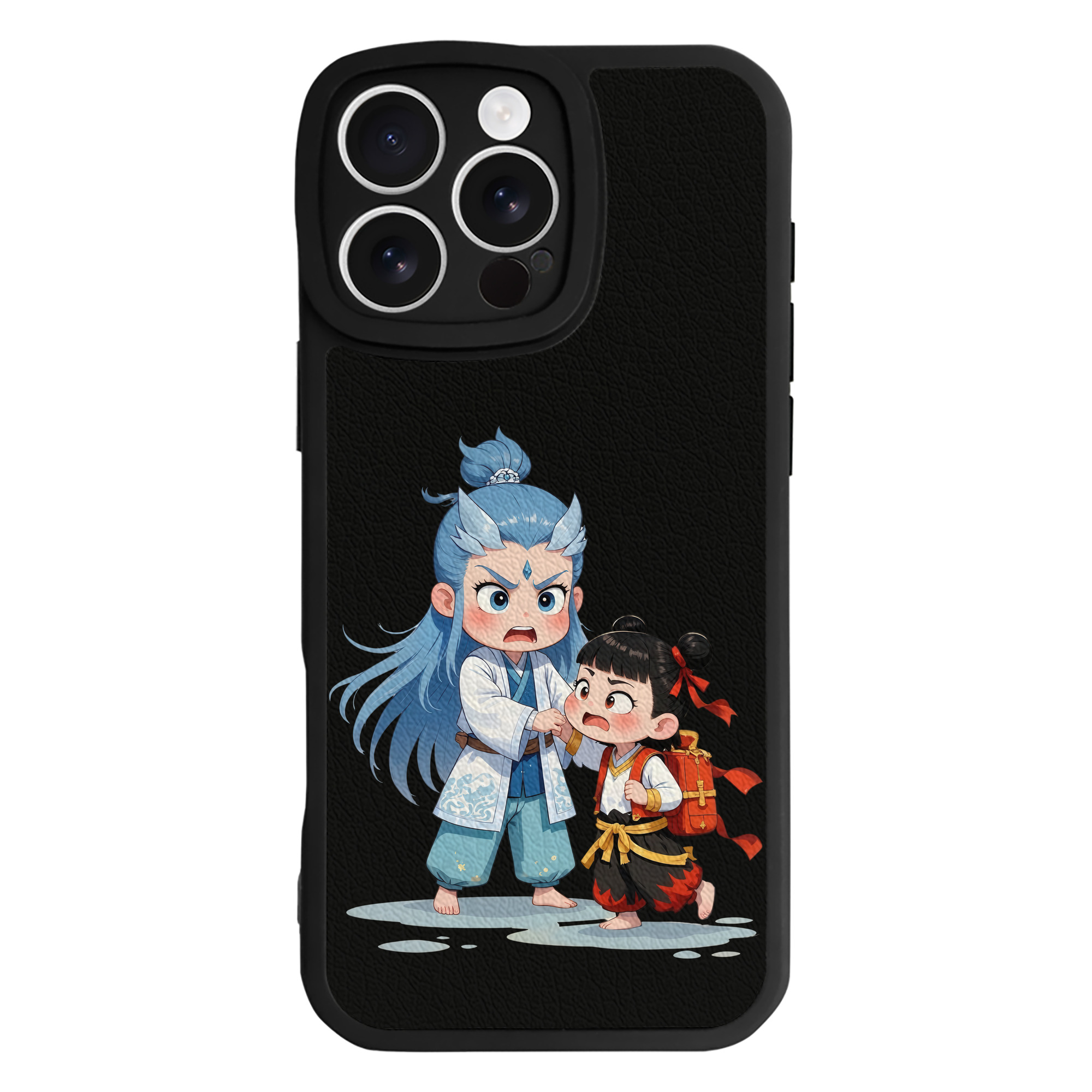 （画像用） Ne Zha 2 ナタ 魔童の大暴れ 【iPhone 16シリーズ対応】シリコンスマホケース（レザー調） 材質：シリコン